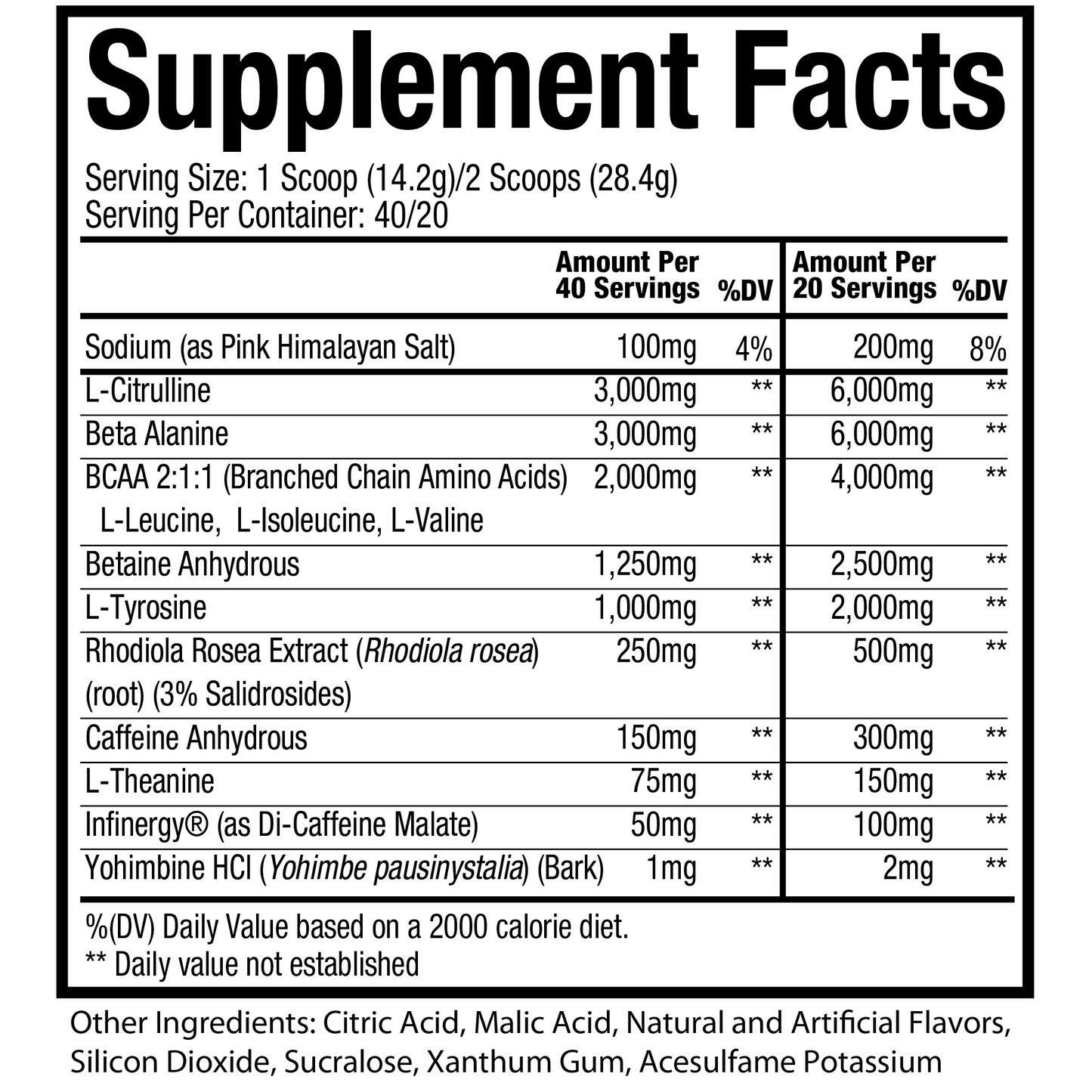 High Stim Pre-Workout (Tigers Blood)